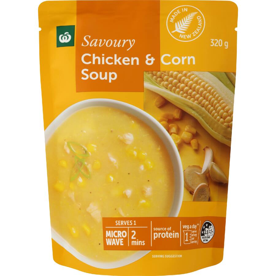 Woolworths Soup Chicken & Corn Pouch