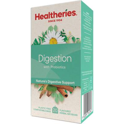 healtheries herbal tea digestion with probiotics