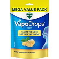 Vicks VapoDrops Butter Menthol Lozenges