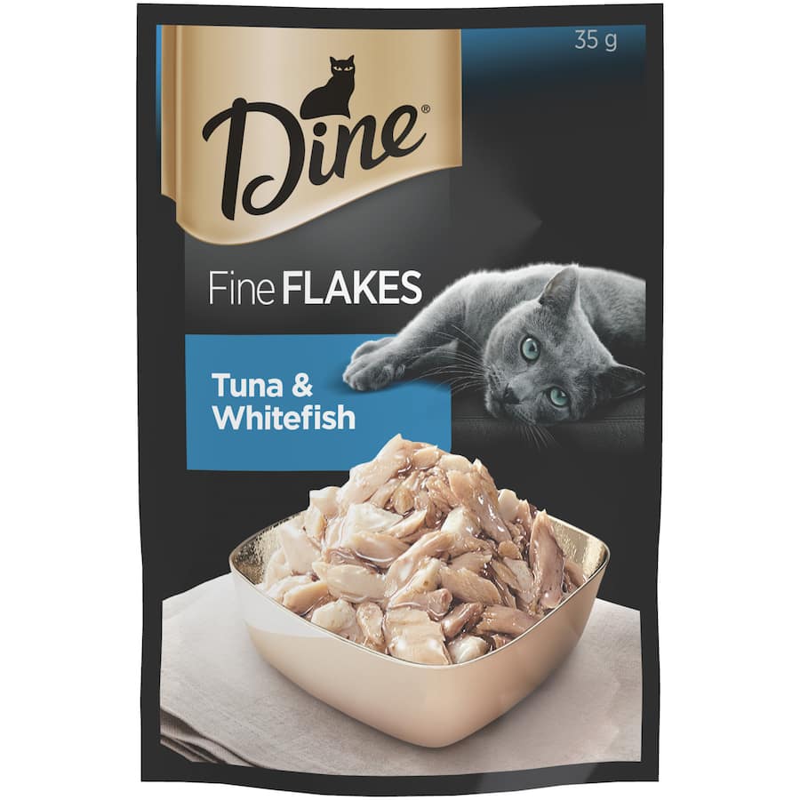 Dine Fine Flakes Wet Cat Food Tuna & Whitefish