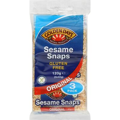 golden days sesame snaps original 120g