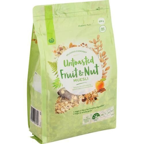 Woolworths Muesli Untoasted Natural Fruit & Nut