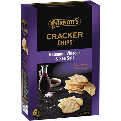 arnotts cracker chips sea salt & balsamic vinegar