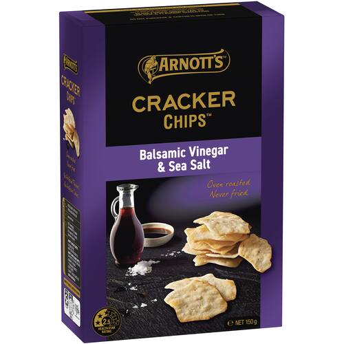 Arnotts Cracker Chips Sea Salt & Balsamic Vinegar