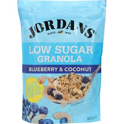 jordans granola low sugar blueberry coconut