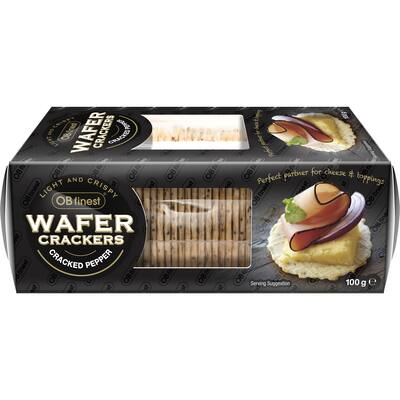 ob finest crackers black pepper wafers