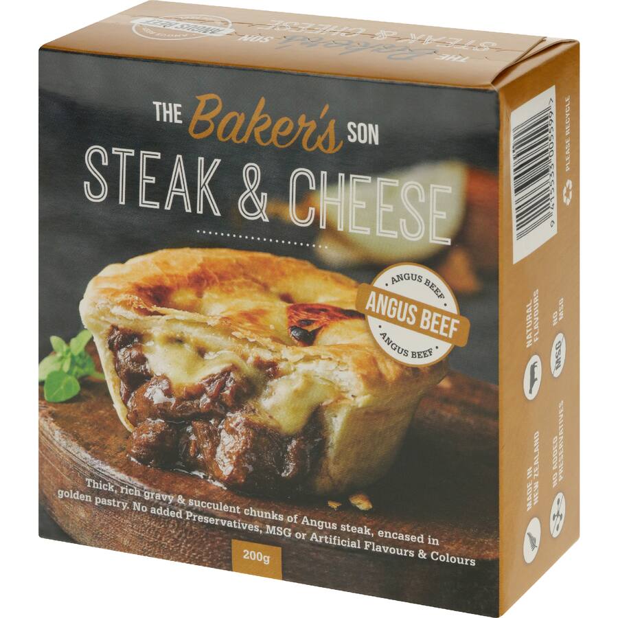 The Bakers Son Chilled Single Pie Angus Steak & Cheese