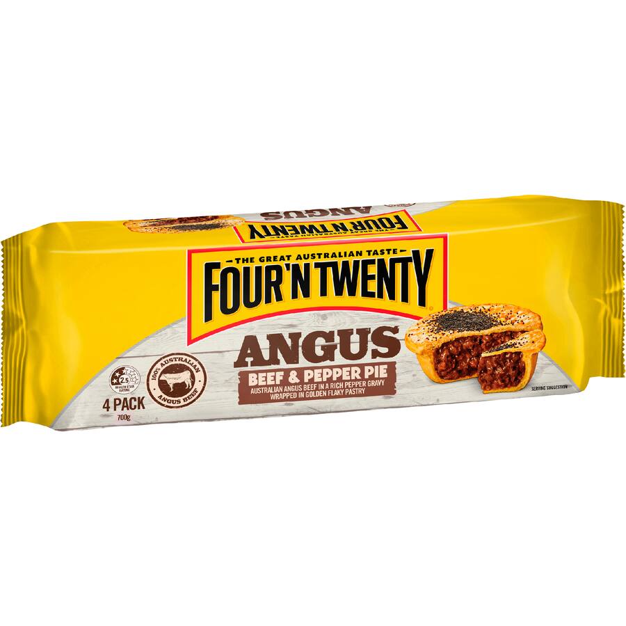 Four'n Twenty Frozen Pie Angus Beef & Pepper