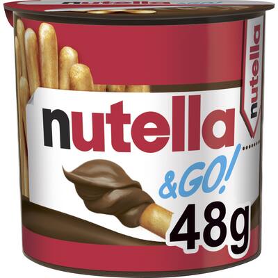 nutella & go chocolate snack & breadsticks