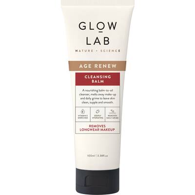 glow lab age renew facial cleanser balm