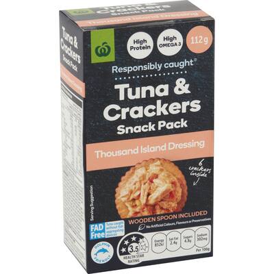 woolworths tuna & crackers thousand island flavoured
