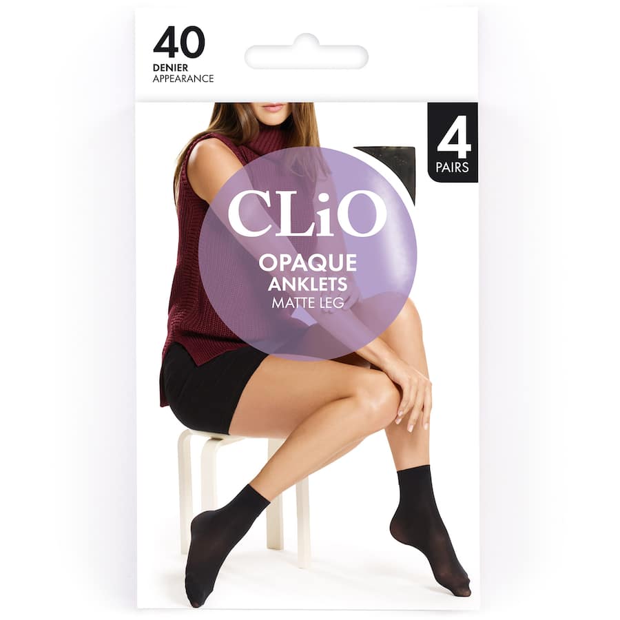 Clio Opaques Anklet Black One Size 40 Denier