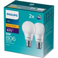 Philips LED Warm White 9W 806 Lumen Bayonet Bulb