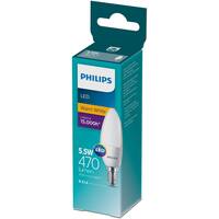 Philips LED Warm White 5.5W 470 Lumen Screw Candle Bulb