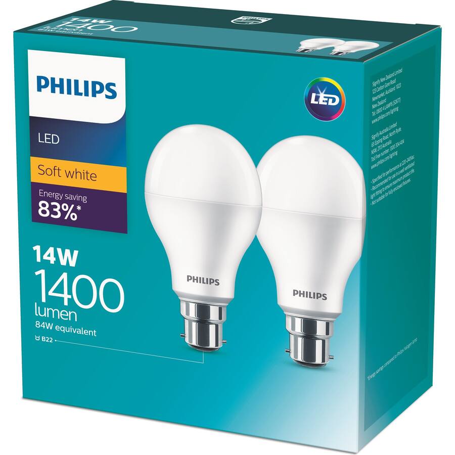 Philips Led Light Bulb 1400Lm Soft White Bc