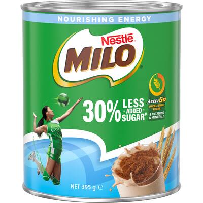 nestlé milo drinking chocolate 30% less added sugar