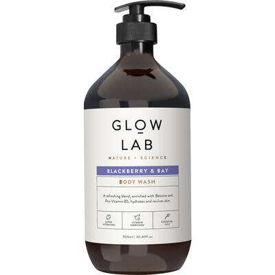 glow lab body wash blackberry and bay