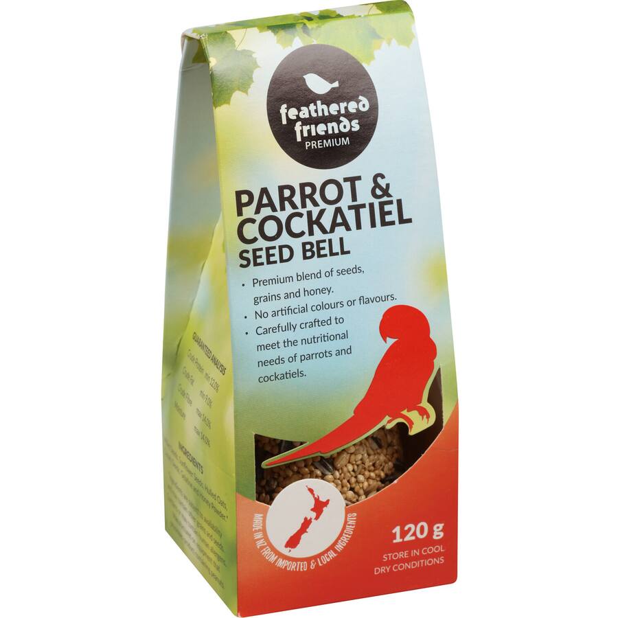 Feathered Friends Pet Treats Parrot & Cockatiel Seed Bell