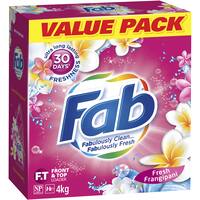 Fab Fresh Frangipani Laundry Detergent Powder (4KG)
