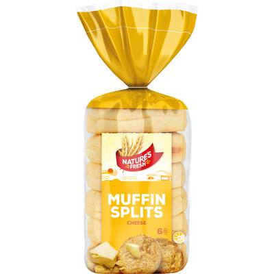 natures fresh muffin splits cheese