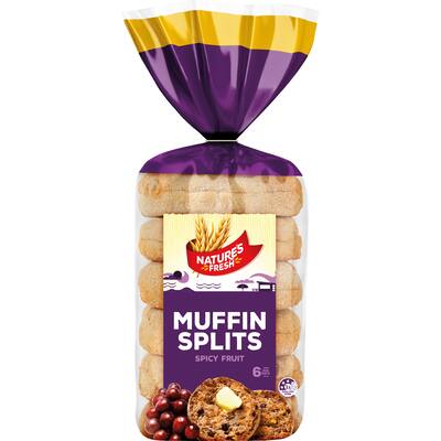 natures fresh muffin splits spicy fruit