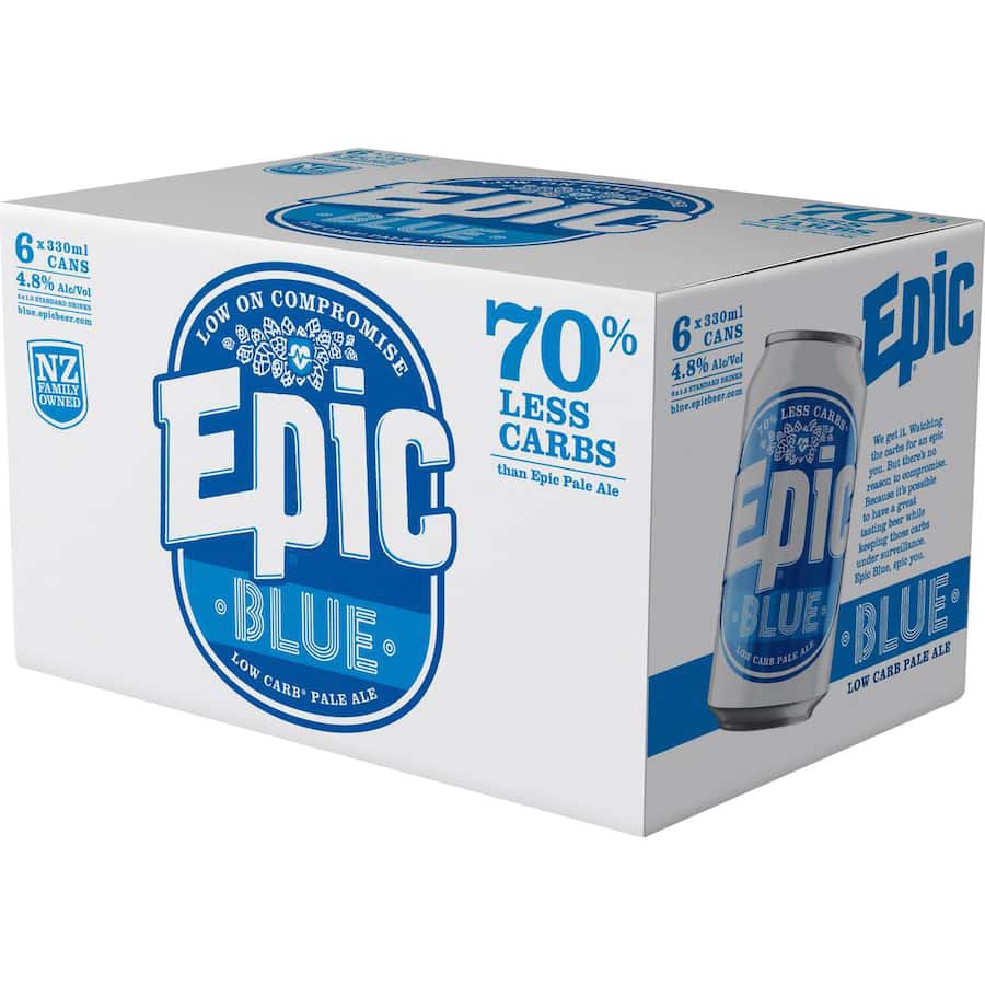 Epic Blue Craft Beer Pale Ale Low Carb