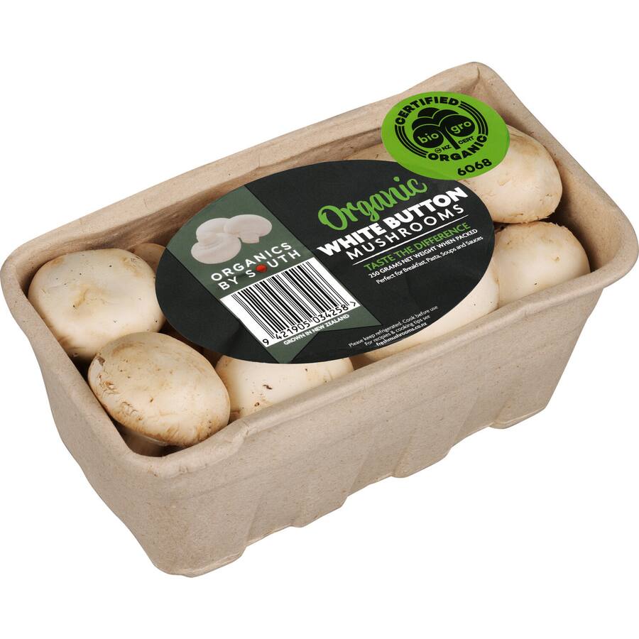 Organics By South Fresh Vegetable Mushrooms White Button