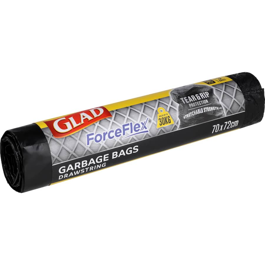 Glad Force Flex Rubbish Bags Tear & Rip Protection X Large