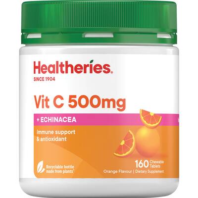 healtheries vitamin c with echinacea 500mg