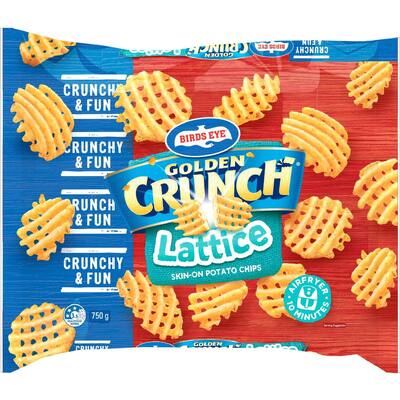 birds eye potato chips lattice golden crunch