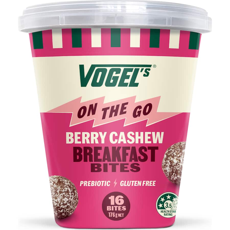 Vogels On The Go Muesli Breakfast Bites Berry Cashew