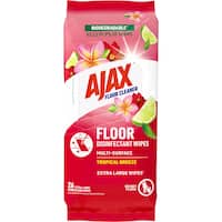 ajax cleaning wipes floor tropical breeze (26pk)