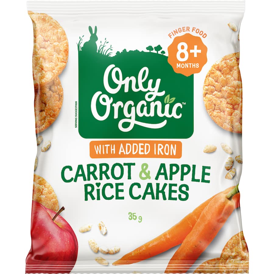 Only Organic Baby Snacks Rice Cakes Carrot & Apple