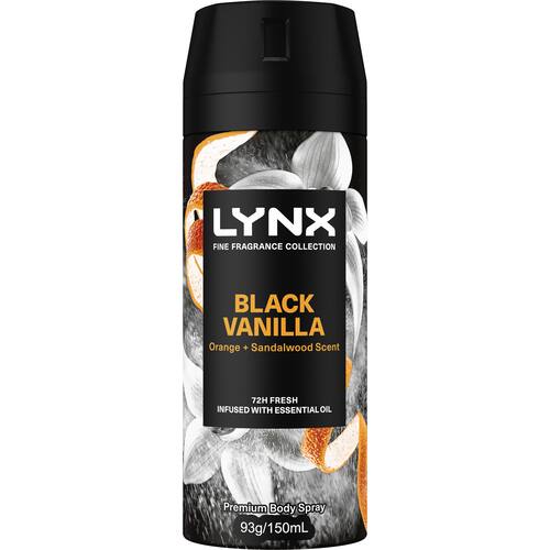 Lynx Deodorant Body Spray Black Vanilla