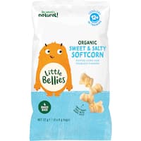 little bellies organic baby snacks sweet & salty softcorn