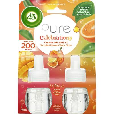 air wick pure celebrations air freshener refill sparkling sprit mango&citrus