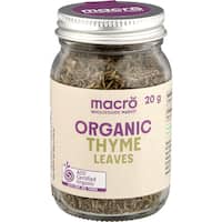 Macro Organic Thyme Leaves