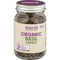 Macro Organic Basil Leaves