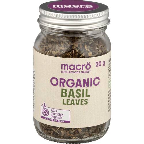 Macro Organic Basil Leaves