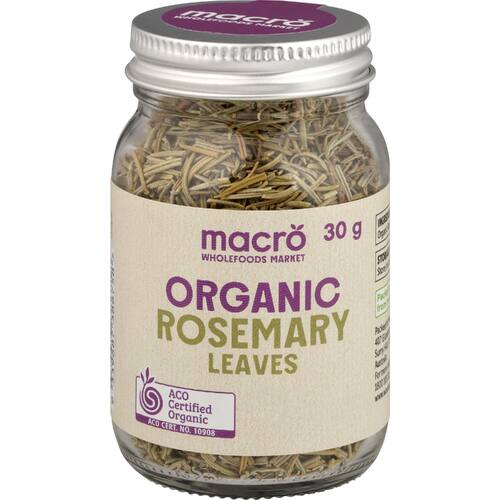 Macro Organic Rosemary Leaves