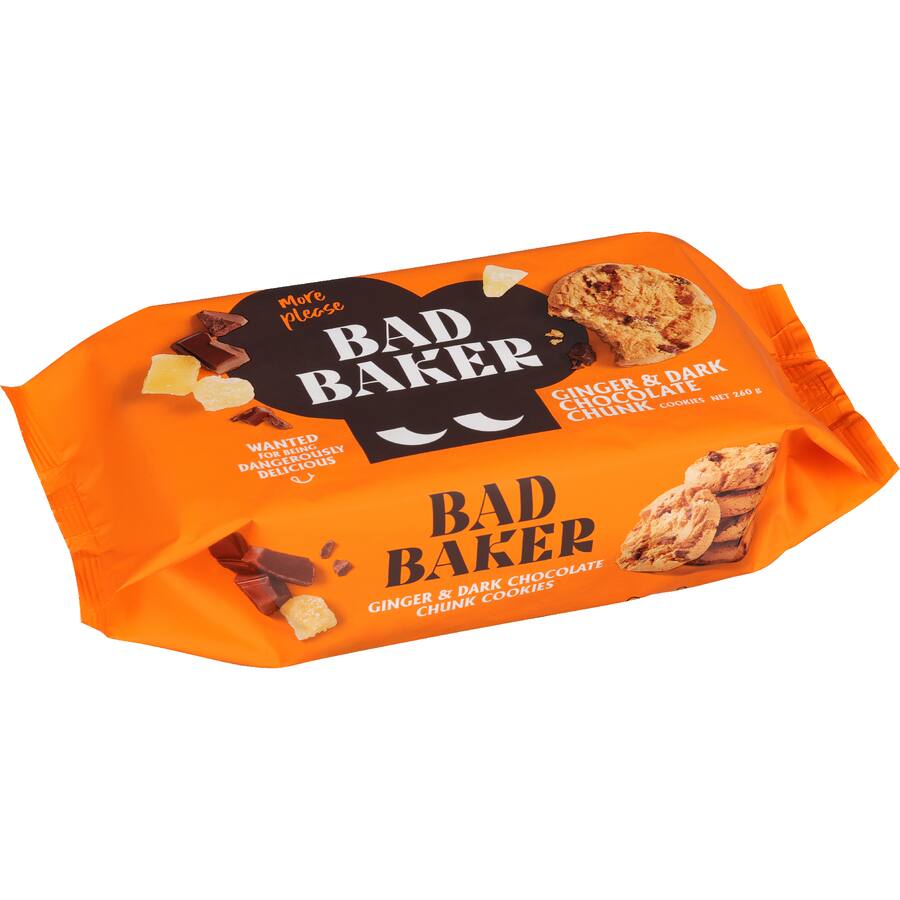 Bad Baker Cookies Ginger Dark Chocolate