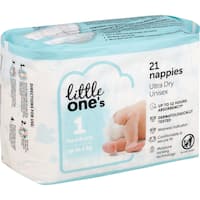 little one's convenience newborn nappies boys & girls up to 5kg size 1