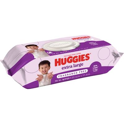 huggies baby wipes extra large fragrance free