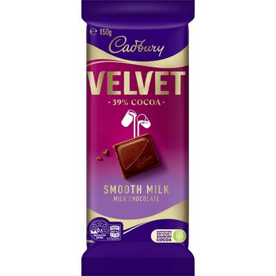 cadbury chocolate block velvet milk
