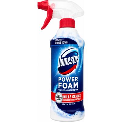 domestos power foam disinfectant toilet & bathroom arctic fresh