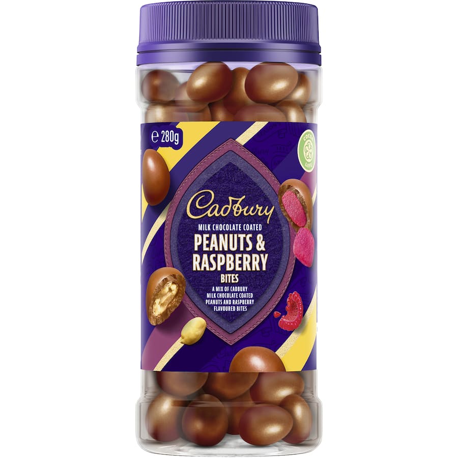 Cadbury Milk Chocolate Coated Raspberry & Peanuts