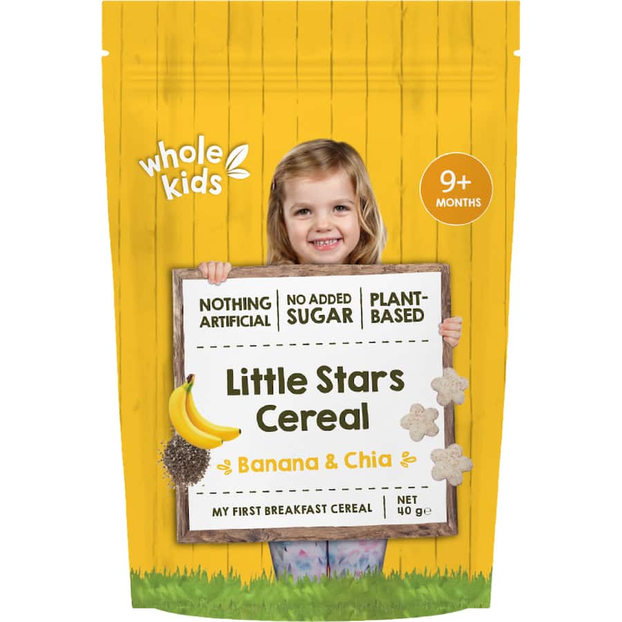 Whole Kids Little Stars Baby Food Cereal Banana & Chia