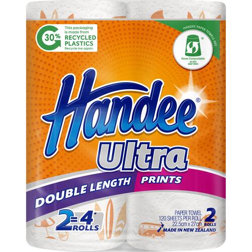 Handee Paper Towels Double Length Print