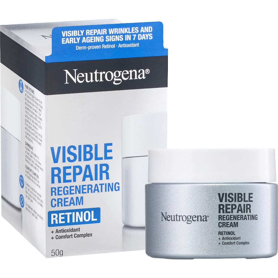 Neutrogena Visible Repair Face Moisturiser Regenerating Cream Retinol