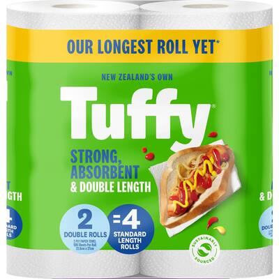 Paper towels double length white